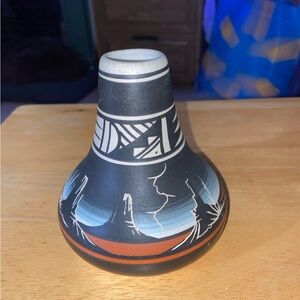 Vintage Navajo Pottery Vase Signed Benally